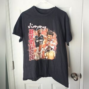 Miami Heat Jimmy Butler Graphic Short Sleeve Crew Neck T-shirt SZ L